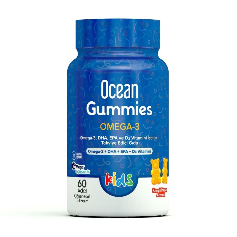 Ocean Gummies KIDS Omega-3 60 Çiğneme Jel Form Fiyatı, Yorumları ve Özellikleri