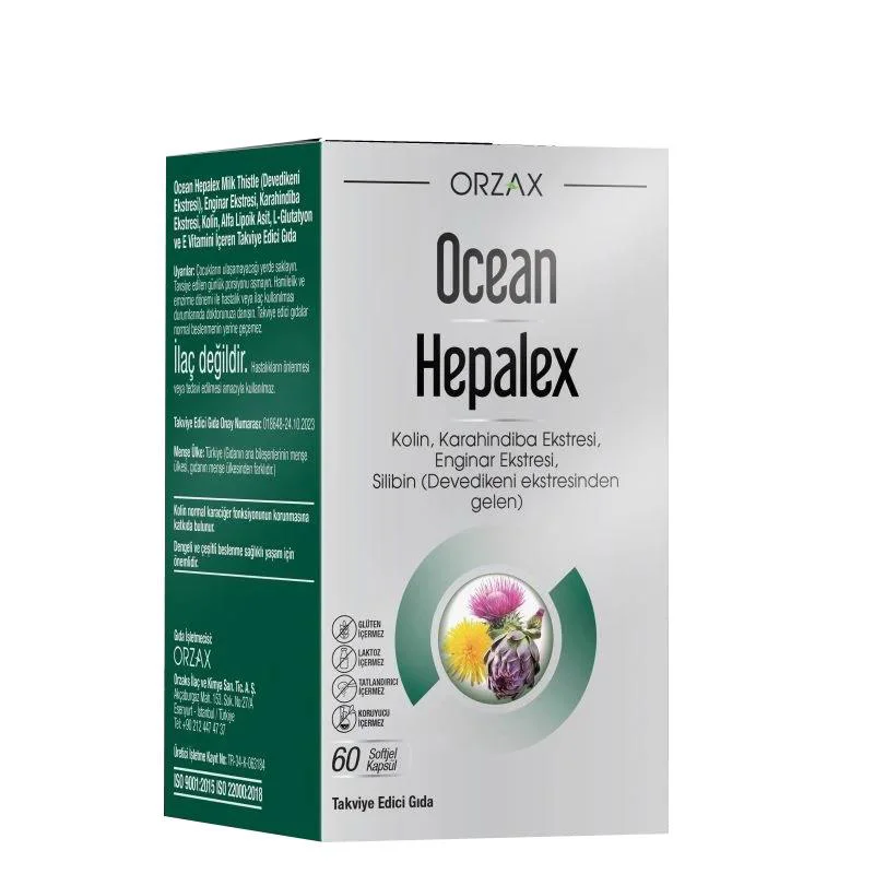 Ocean Hepalex 60 Softgel Kapsül Fiyatı, Yorumları ve Özellikleri