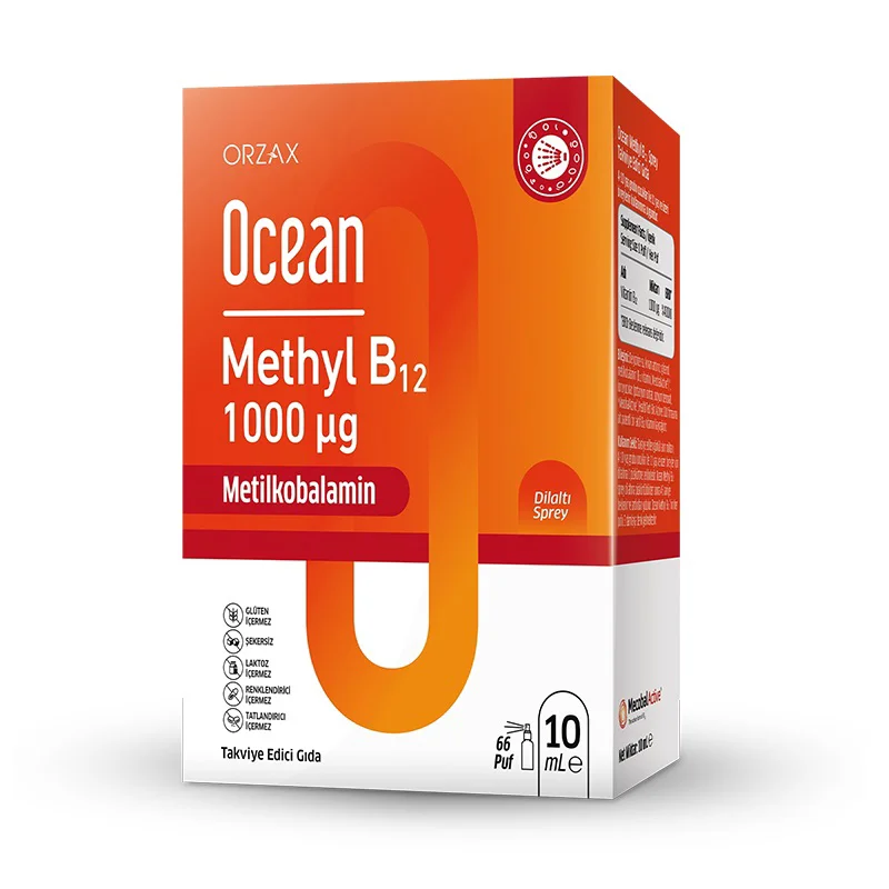 Ocean Methyl B12 Sprey - Methylcobalamin Dil Altı Spreyi 1000 Mcg 10ml Fiyatı, Yorumları ve Özellikleri