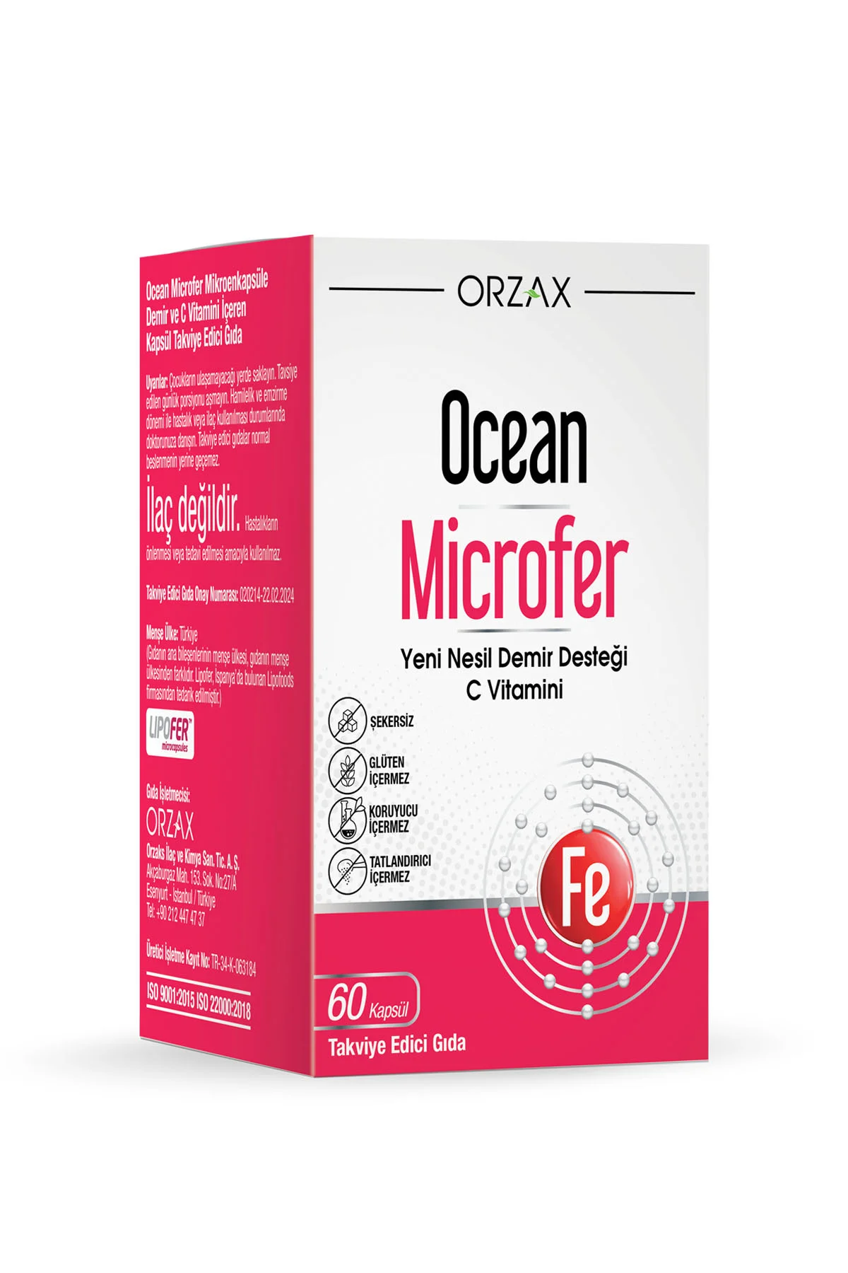 Ocean Microfer Demir ve C Vitamini 60 Kapsül
