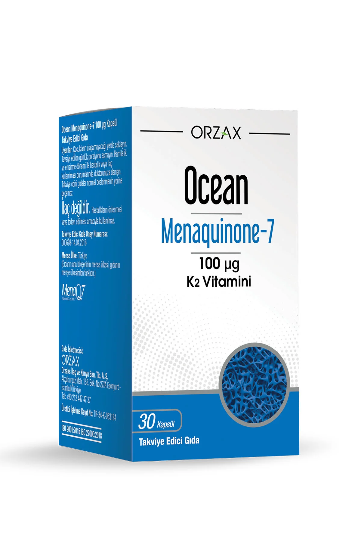 Ocean Mk-7 100 Mcg Vitamin K2 30 Kapsül