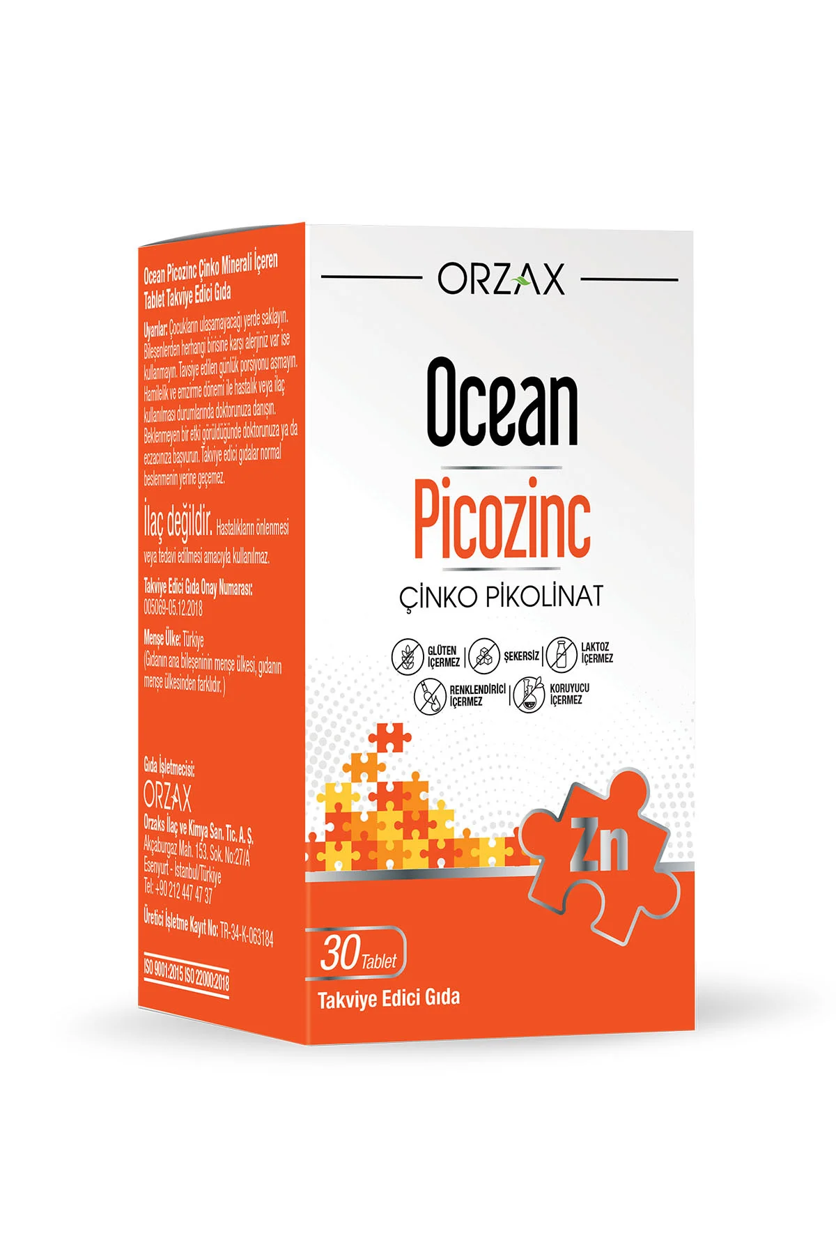 Ocean Picozinc Çinko Pikolinat 30 Tablet