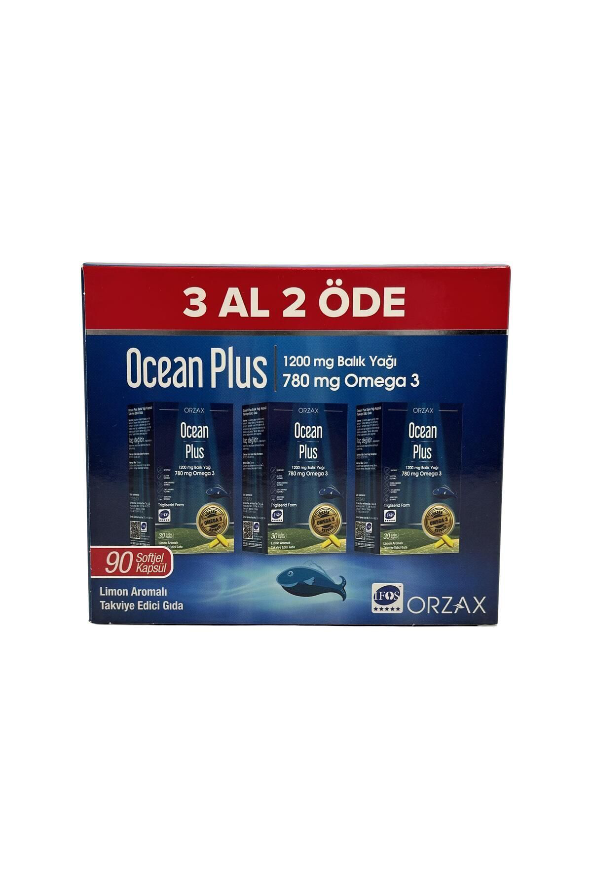 Ocean Plus 1200 Mg Balık Yağı 90 Kapsül 3 Al 2 Öde