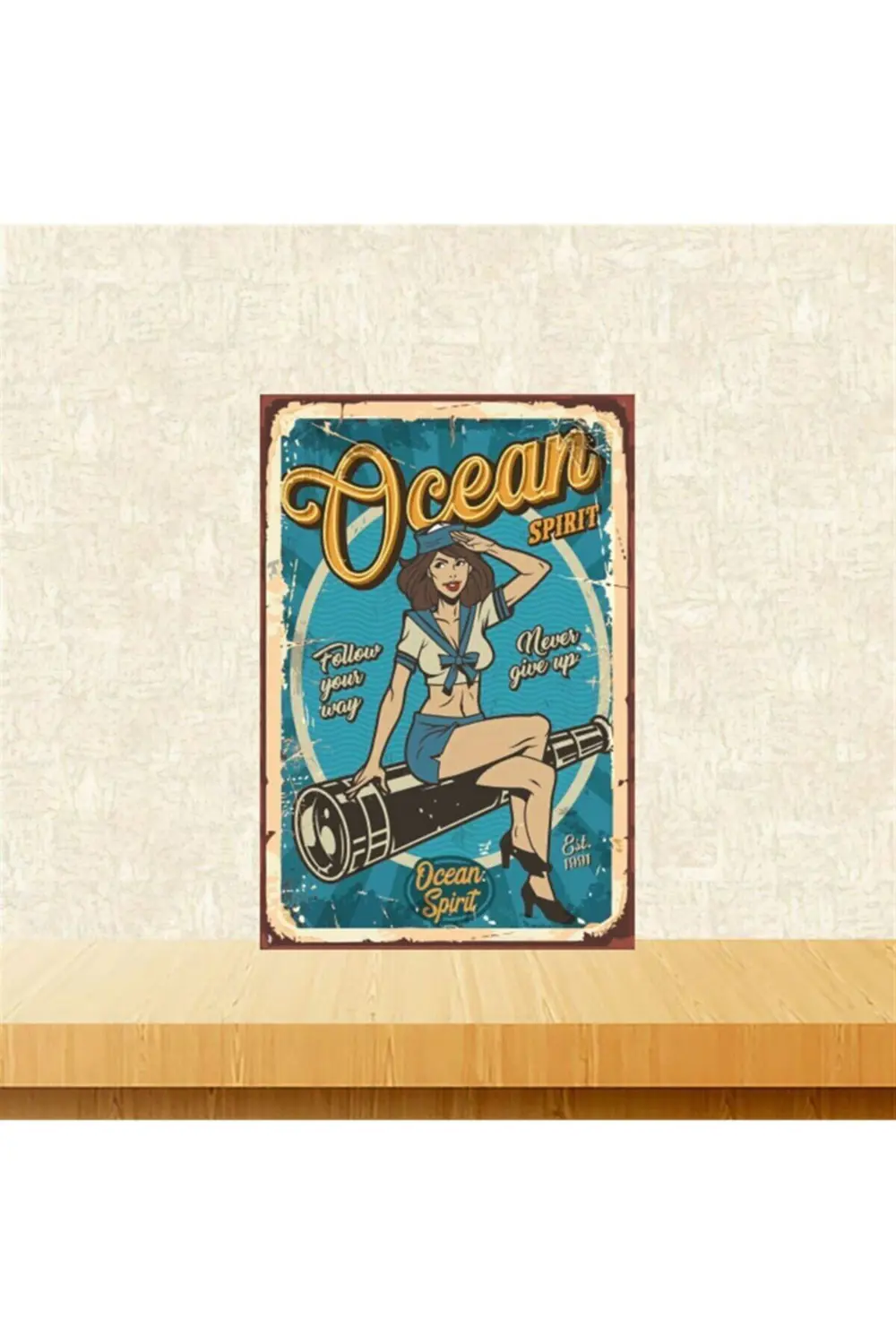 Ocean Spırıt 20-30 Cm Retro Ahşap Tablo Tkfx5251 Ocean Spırıt 20-30 Cm Retro Ahşap Tablo Tkfx5251
