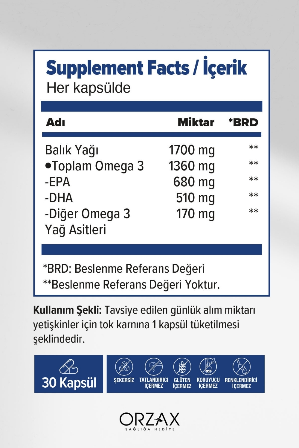 Ocean  Ultimate 1700 Mg 30 Kapsül