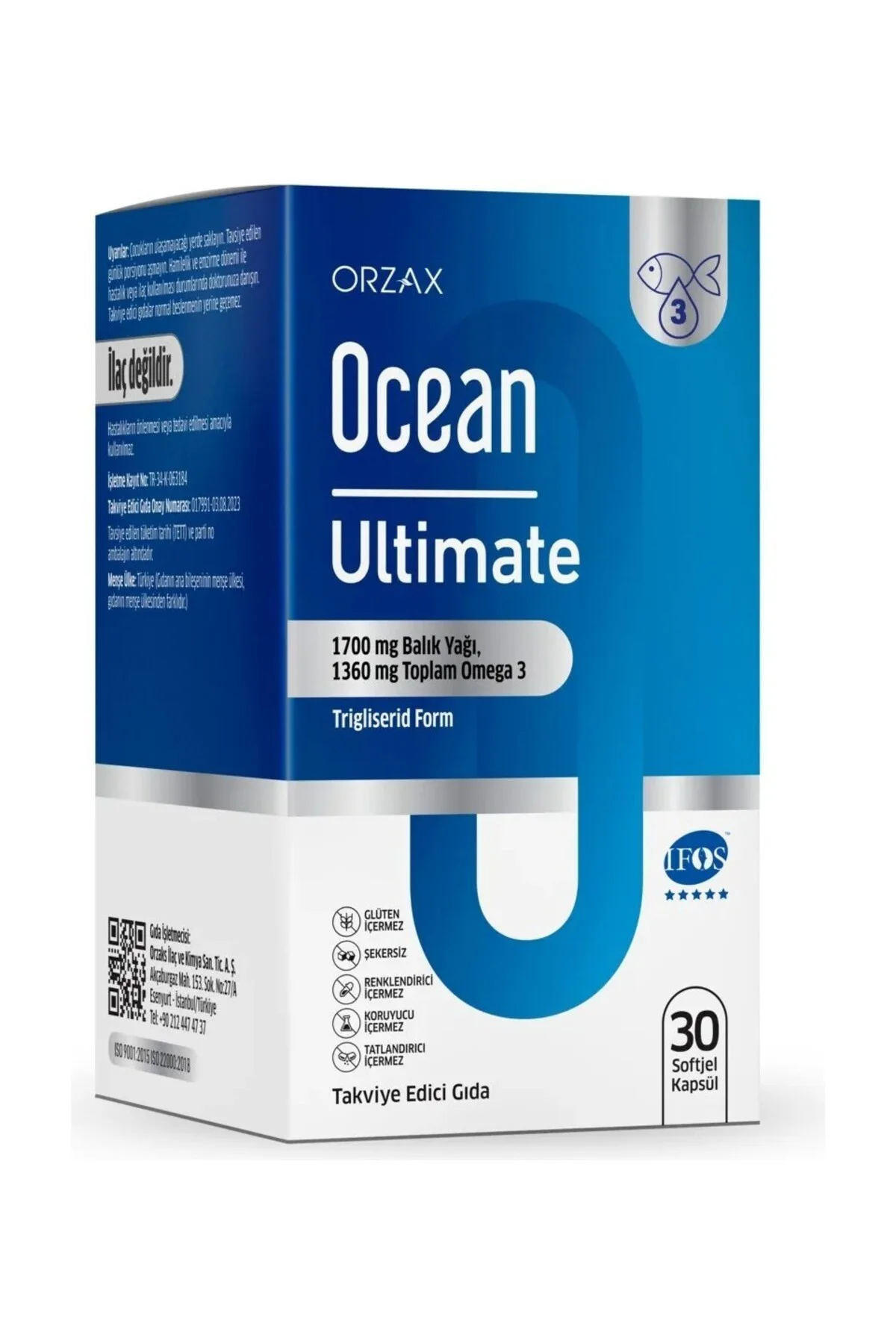 Ocean Ultimate Omega 3 30 Kapsül