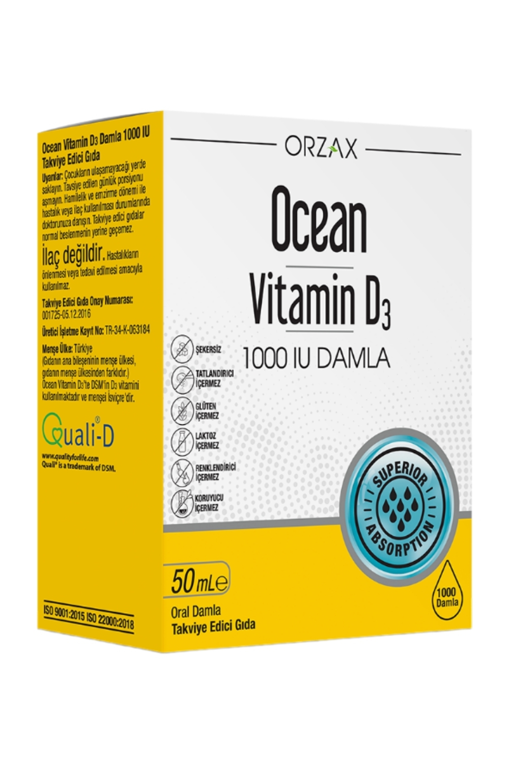 Ocean Vitamin D3 1000 IU Damla 50 ml