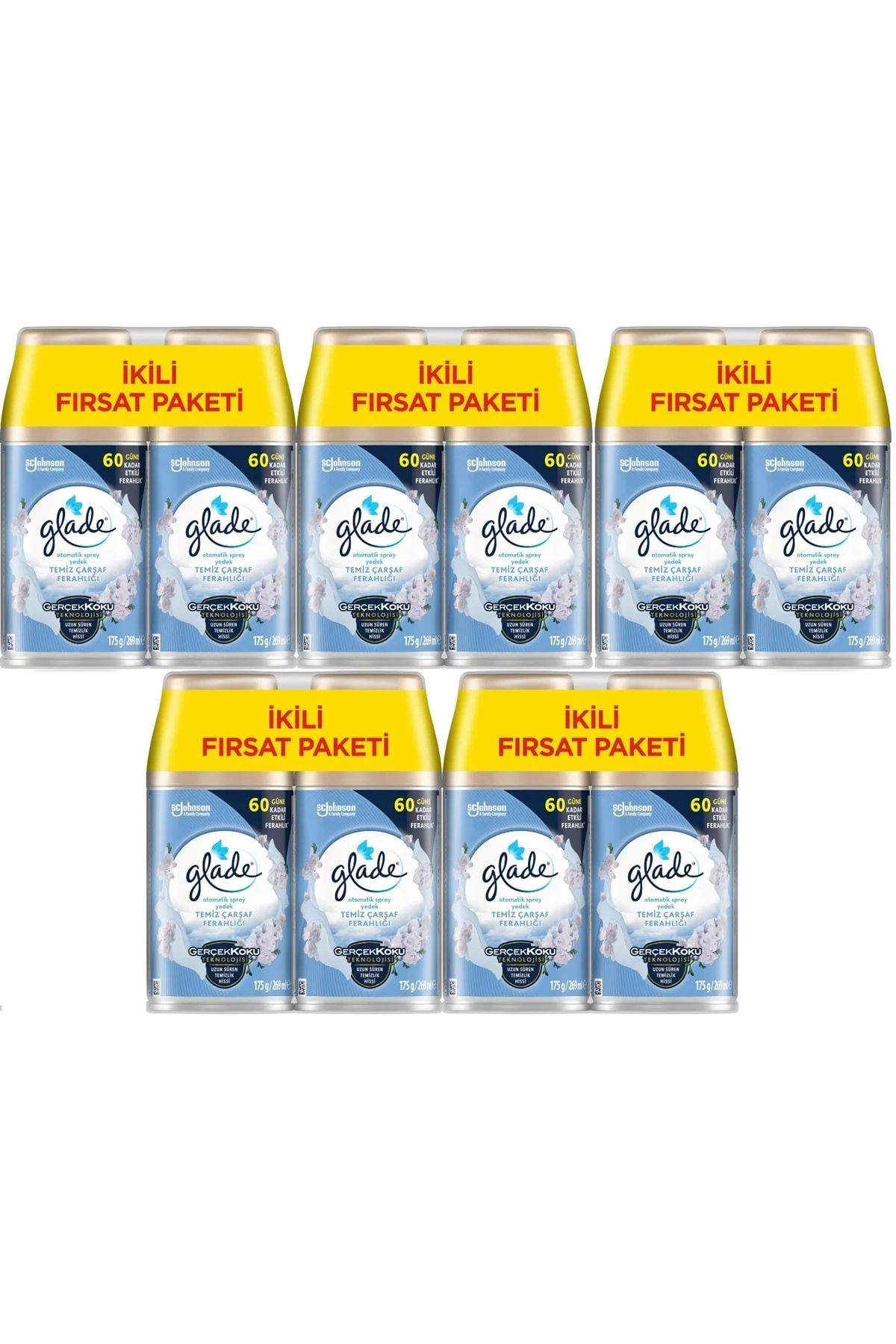 Oda Kokusu Otomatik Sprey Yedek 269ml (10 LU SET) Temiz Çarşaf Ferahlığı (5PK*2) Fiyatı, Yorumları ve Özellikleri