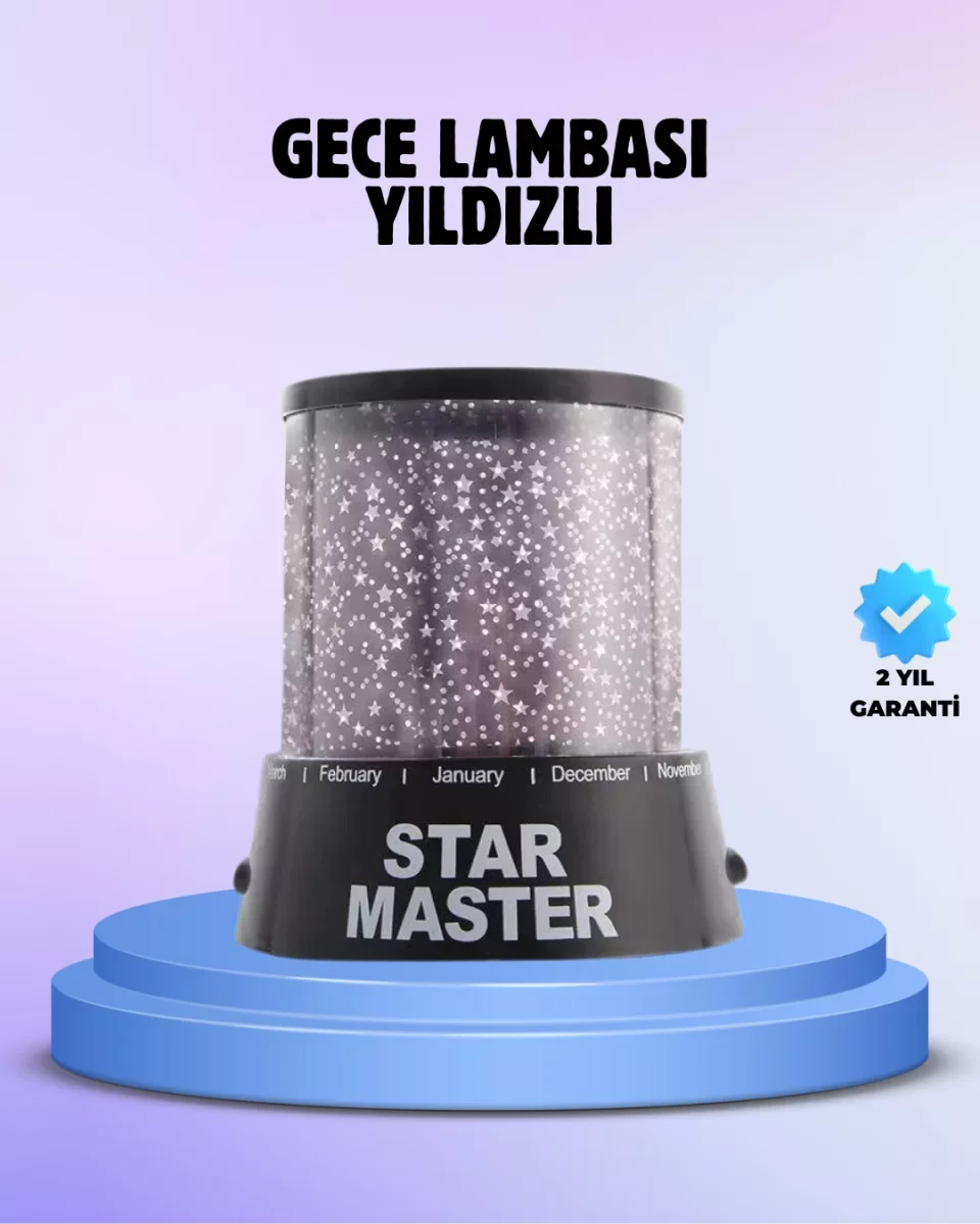 Odayı Yıldızlarla Dolduran Galaxy Efektli LED Projektör Işık - Lisinya