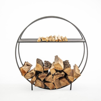 Odun Kovası Yuvarlak Tasarım Metal Odunluk