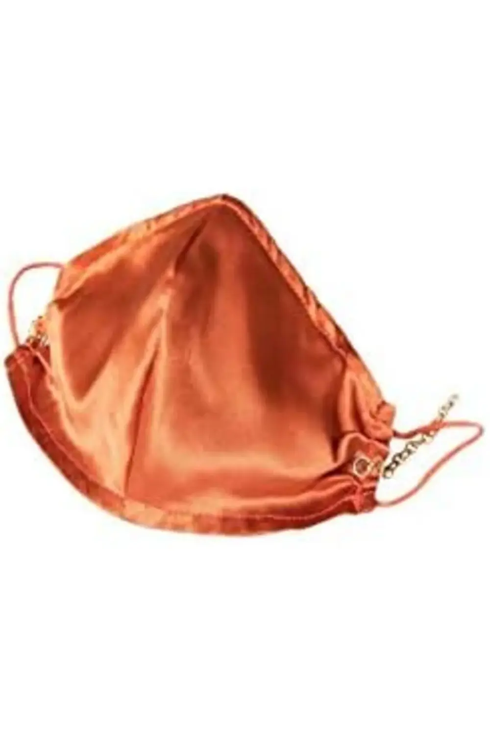 of Silk%100 İpek Kiremit Rengi Ağız Maskesi Zincir Detaylı 118522