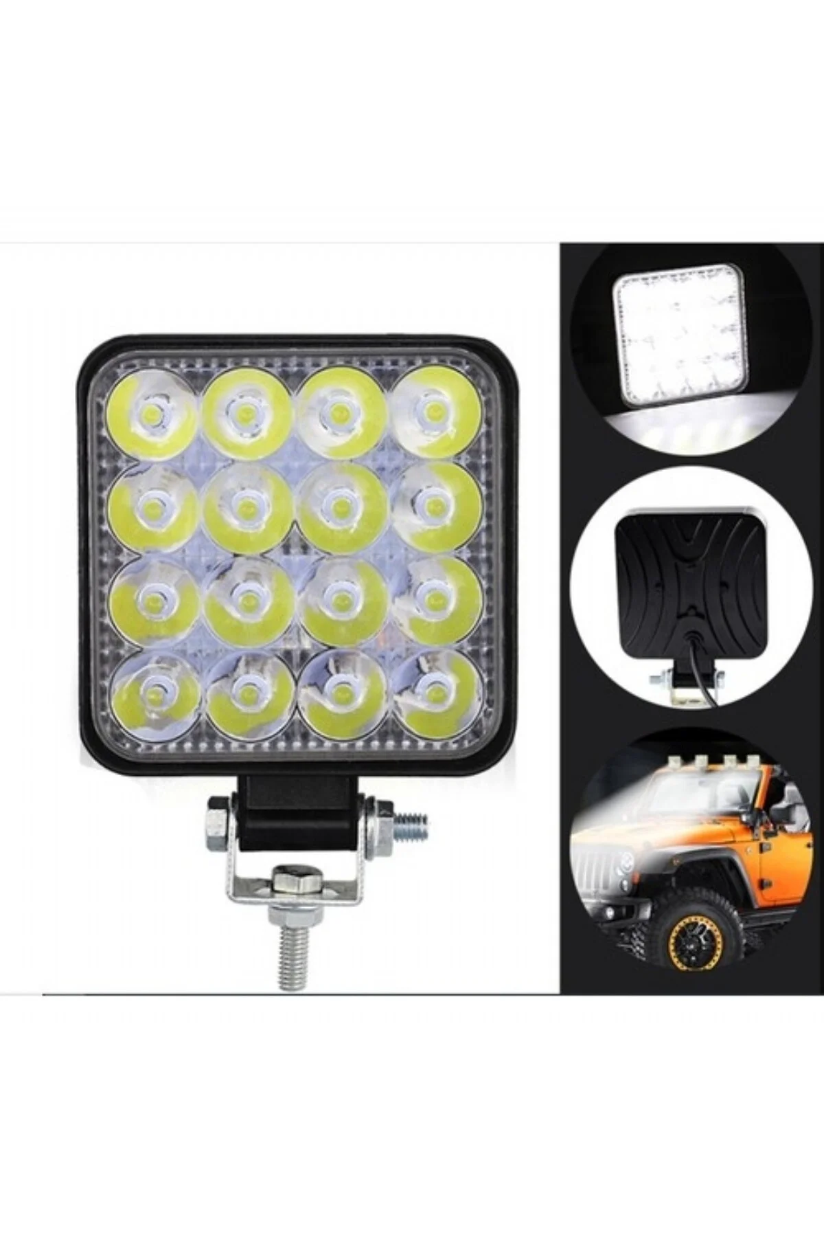 OFF ROAD 16 LED KARE ÇALIŞMA LAMBASI