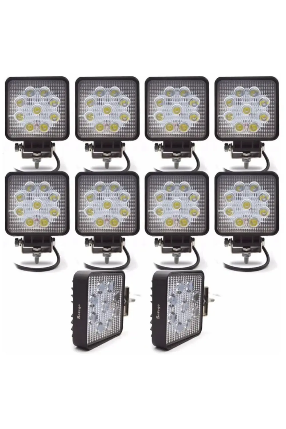 Off Road Çalışma ve Sis Lambası 10 Adet 9 Led 12 / 24 v