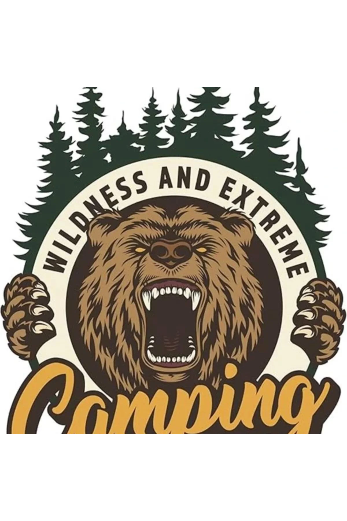 Off Road Camping Off Road Kamp Sticker Ayı Bear Sticker 10 x 8 cm
