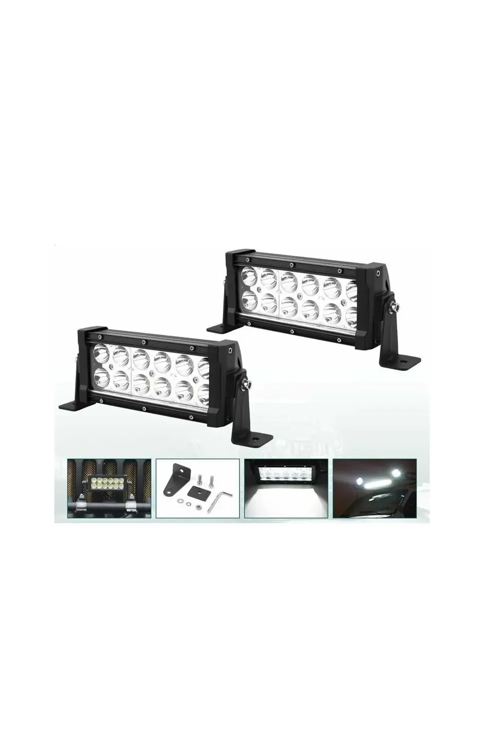 Off Road Led Bar 26cm 12 Ledli 36watt Beyaz Projektör 12/24v
