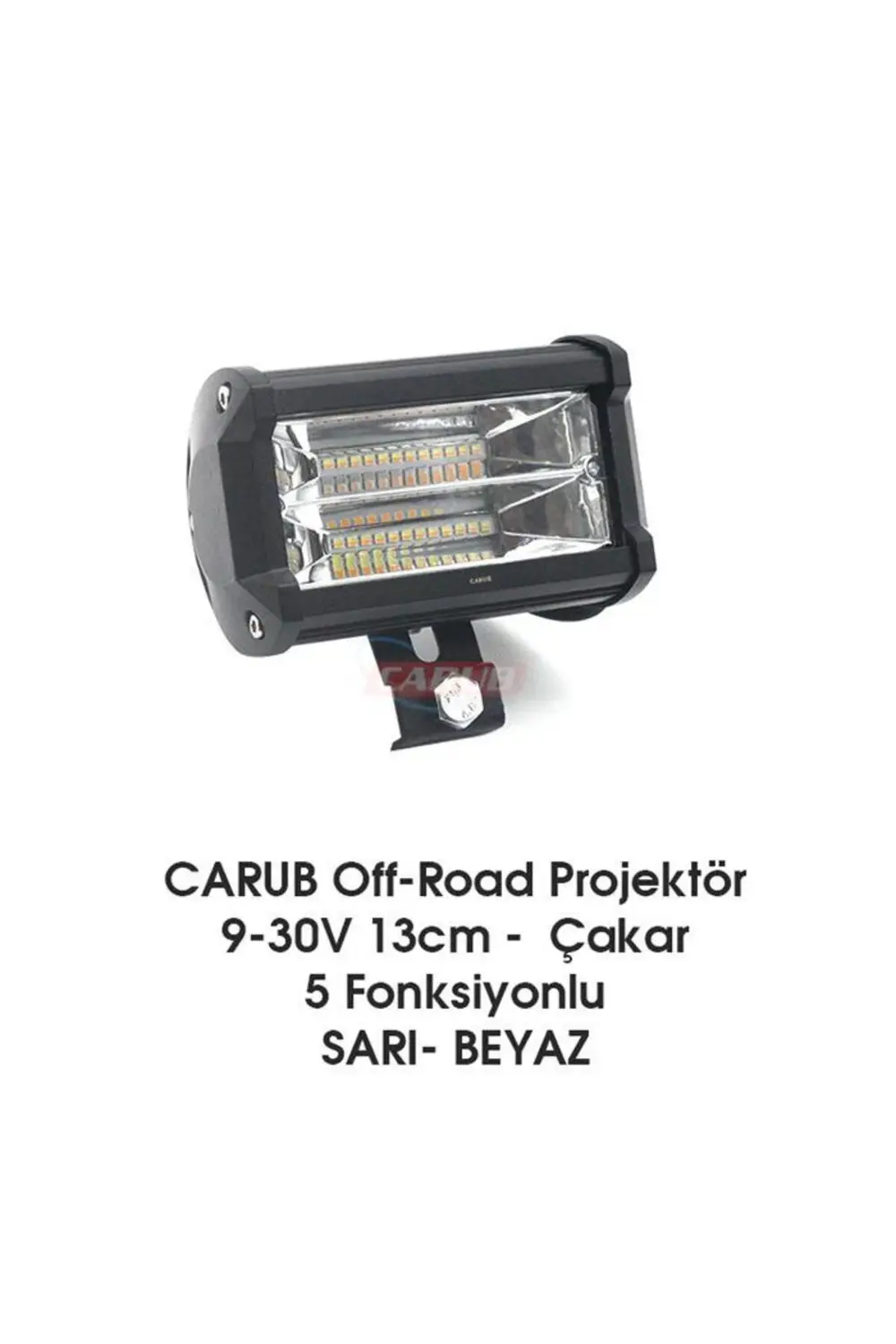 Off Road Projektör Led Lamba 9-30v 13cm Çakarlı Sarı + Beyaz Off Road Projektör Led Lamba 9-30v 13cm Çakarlı Sarı + Beyaz