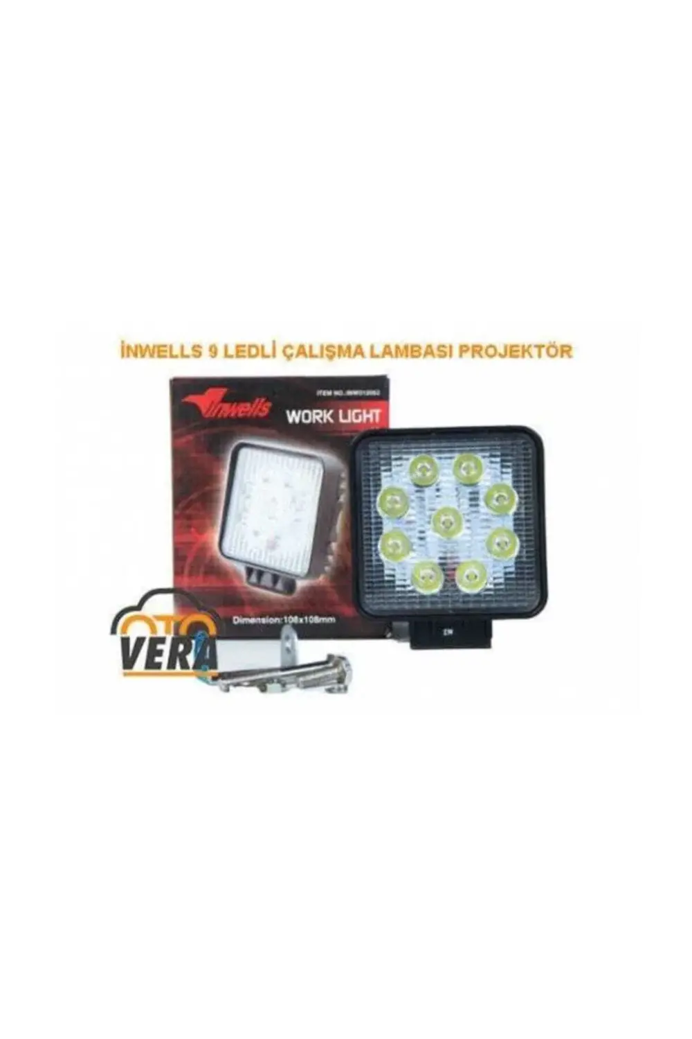Off Road Sis (çalışma Lambası) Farı Lambası 9 Led Kare