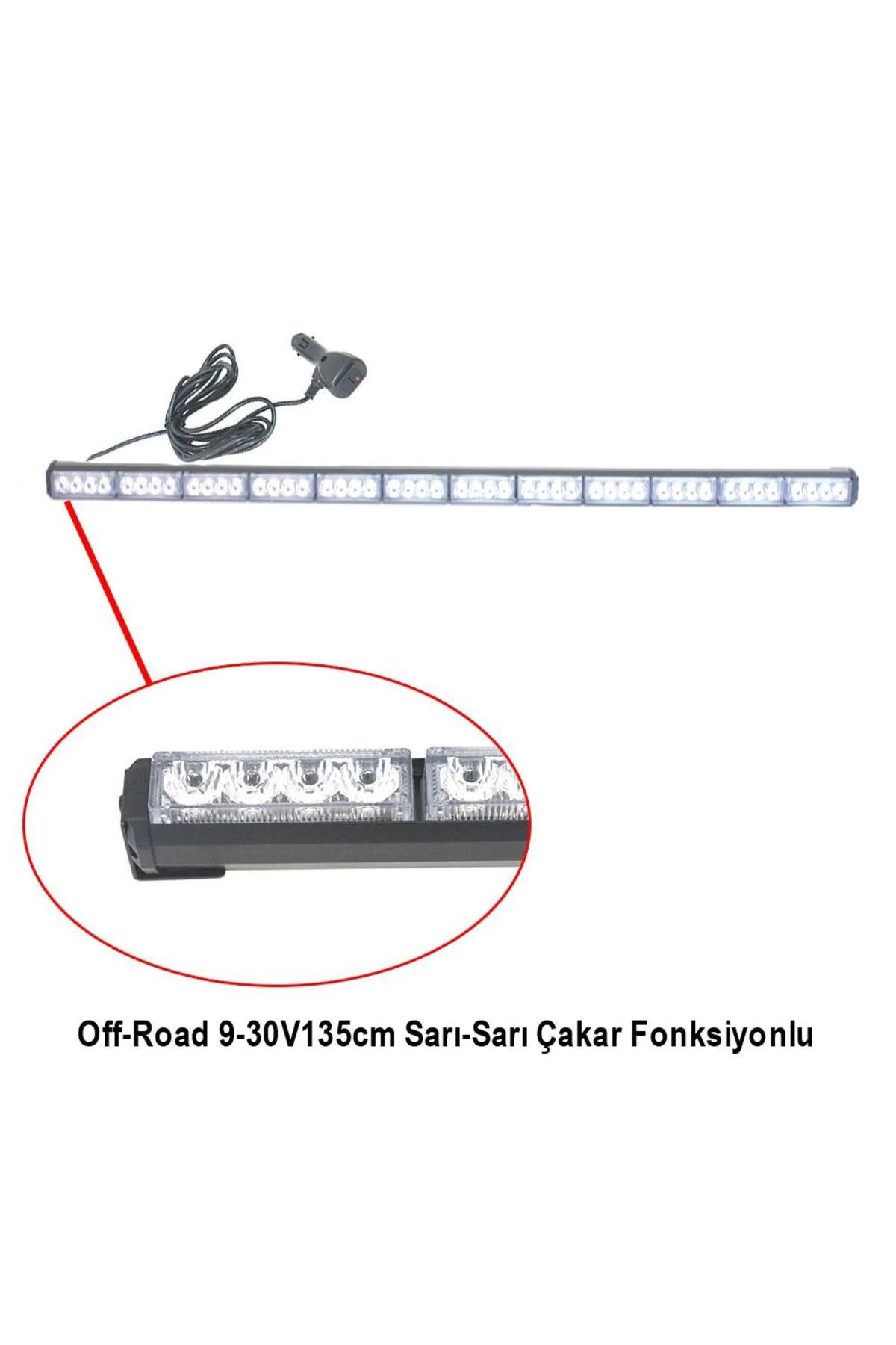 Off Road Tepe Lambası Sarı Sarı 135cm 7 Fonskiyonlu