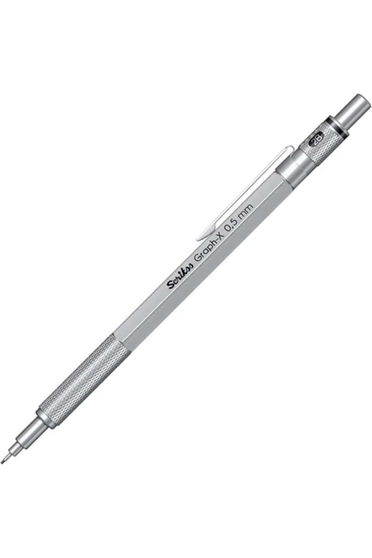 Office Graphx 3'lü Set Mekanik Kurşun Kalem Silgi Min Saten Gri 0