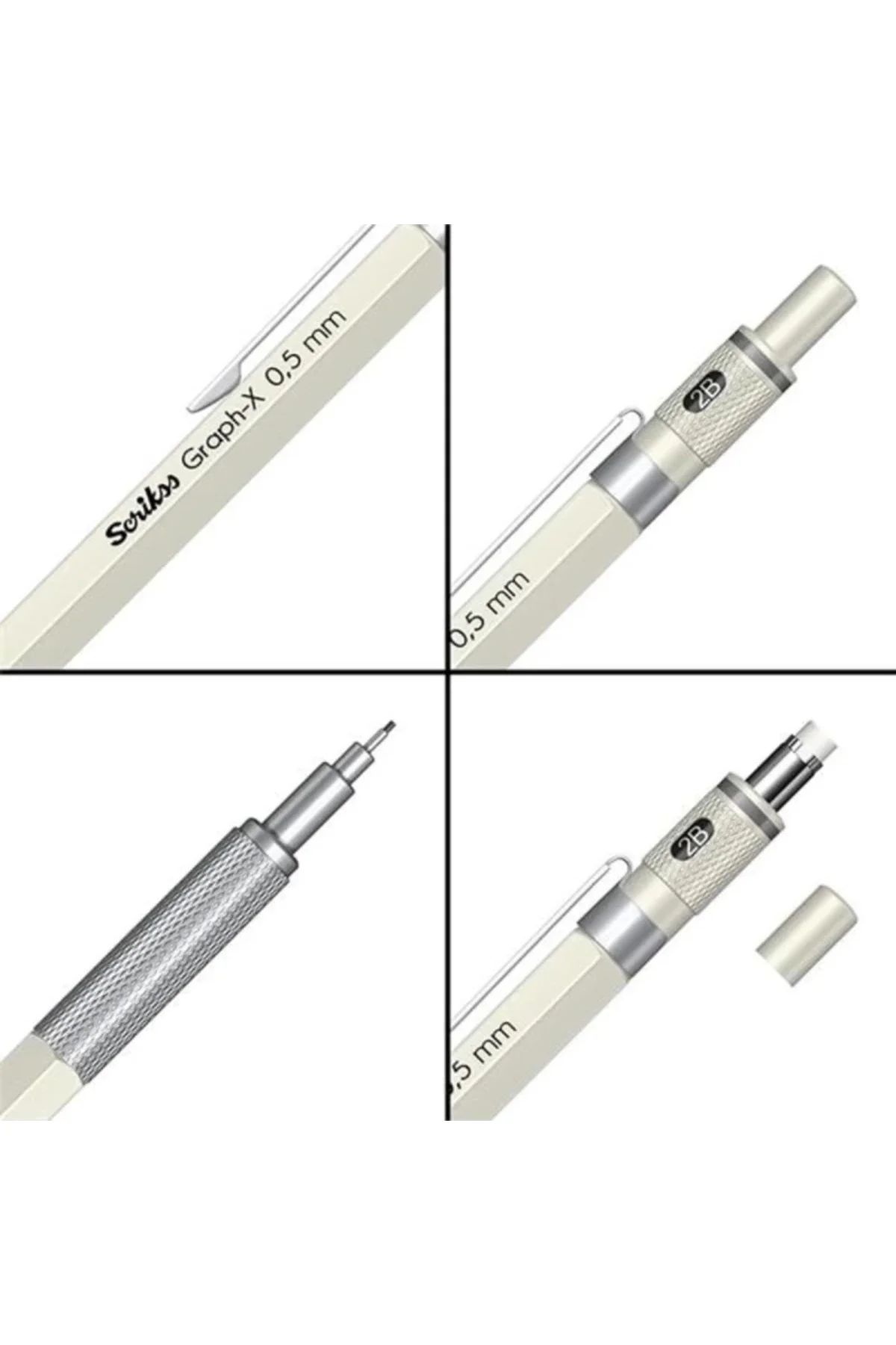 Office Graphx Mekanik Kurşun Kalem Beyaz 0.5 Mm