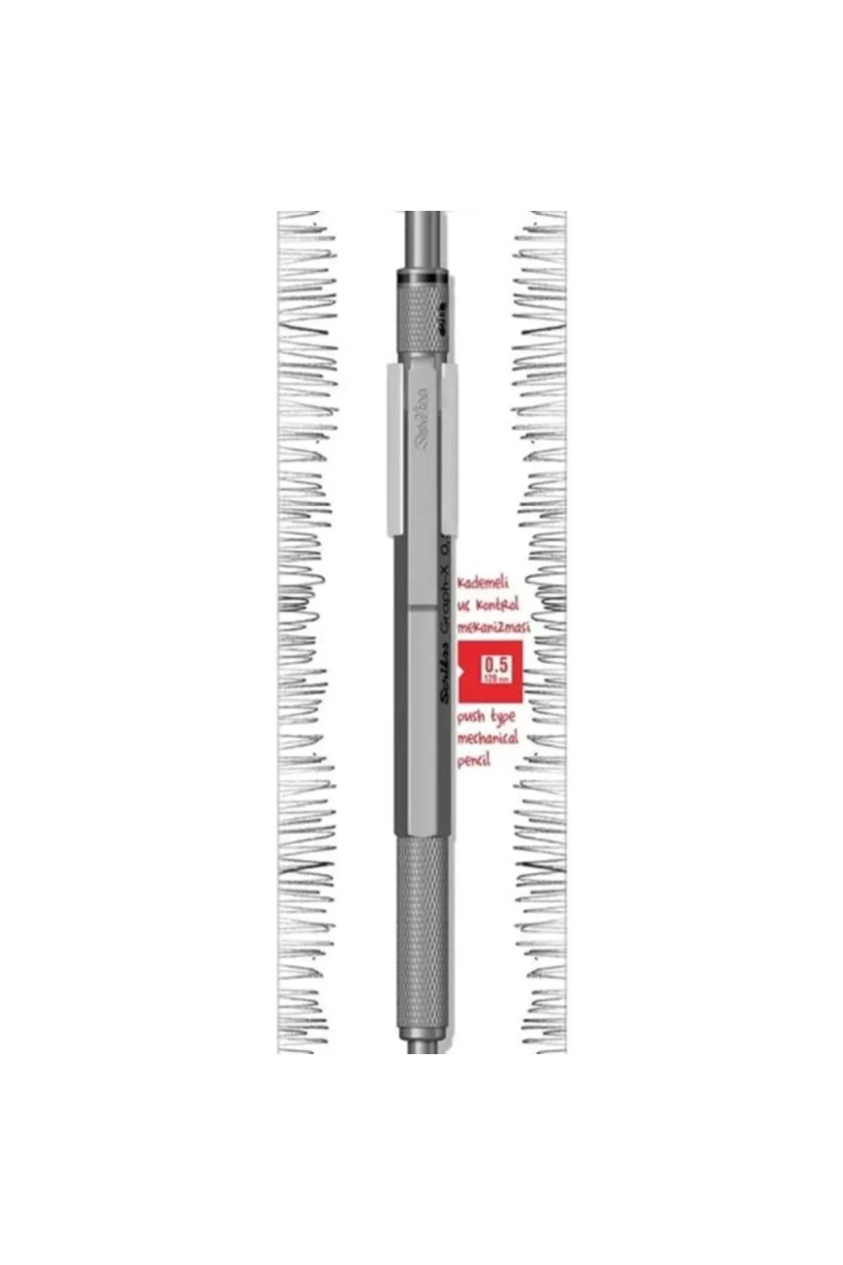 Office Graphx Mekanik Kurşun Kalem Kurşun Gri 0.5 Mm