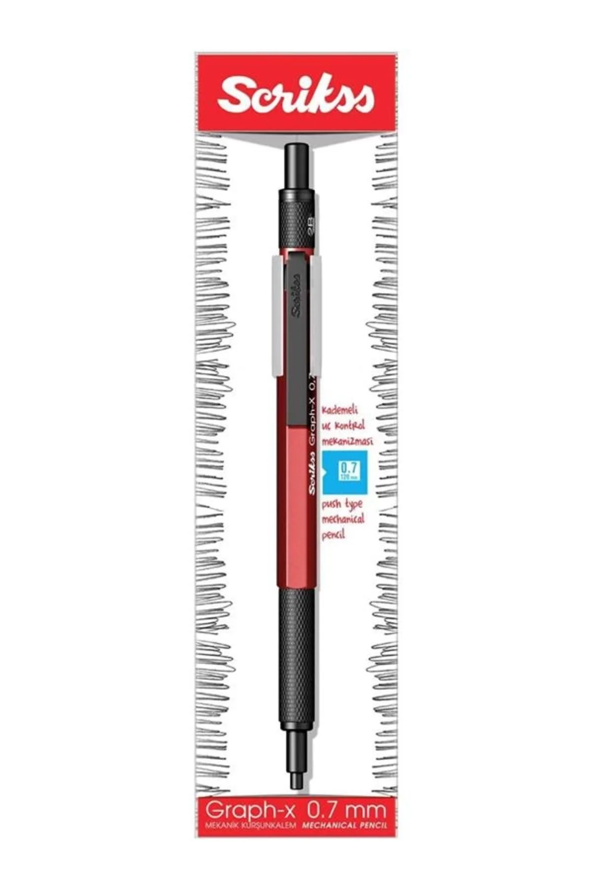 Office Graphx Versatil Kalem 0.7 Mm Kırmızı