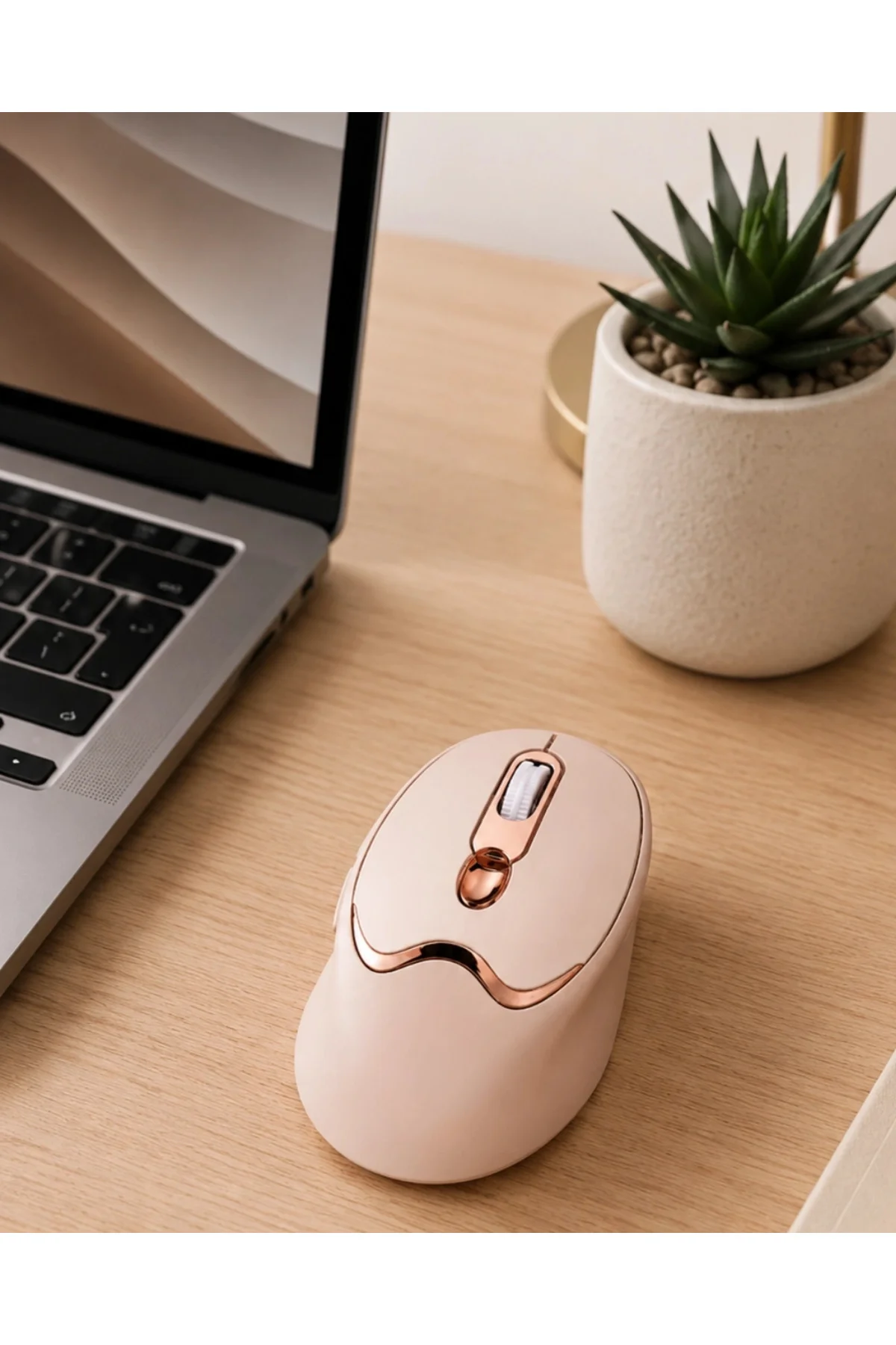 Ofis Laptop Kullanımına Uygun Şarjlı Wireless Mouse Sessiz Tuşlu