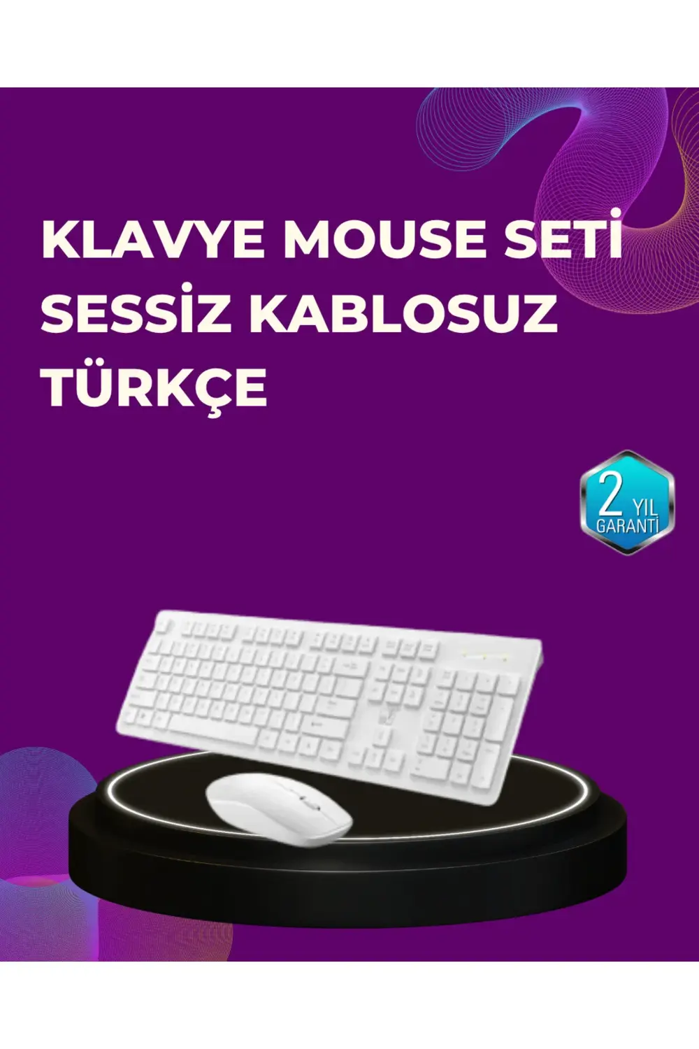 Ofis ve Ev Kullanımı İçin Kablosuz Klavye Fare Seti - Ergonomik v
