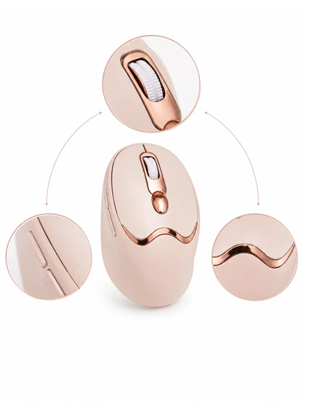 Ofis ve Laptop Kullanımına Uygun Şarjlı Wireless Mouse Sessiz Tuşlu