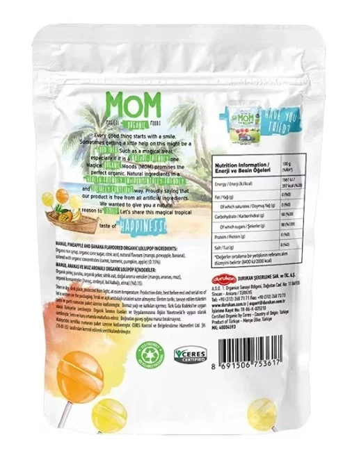 OG Natural Mom Organik Lolipop Tropikal Fiyatı, Yorumları ve Özellikleri