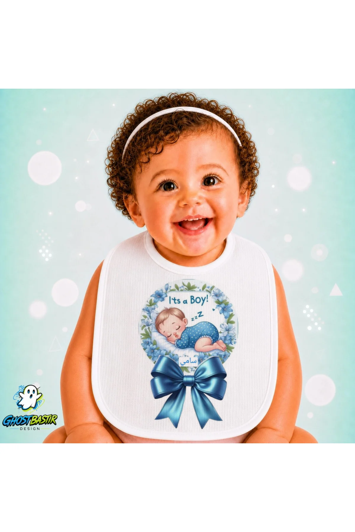 Oğlan Çocuğu Keten Bebek Mama Önlüğü – Yumuşak, Emici, Yıkanabilir, Özel Tasarım P141