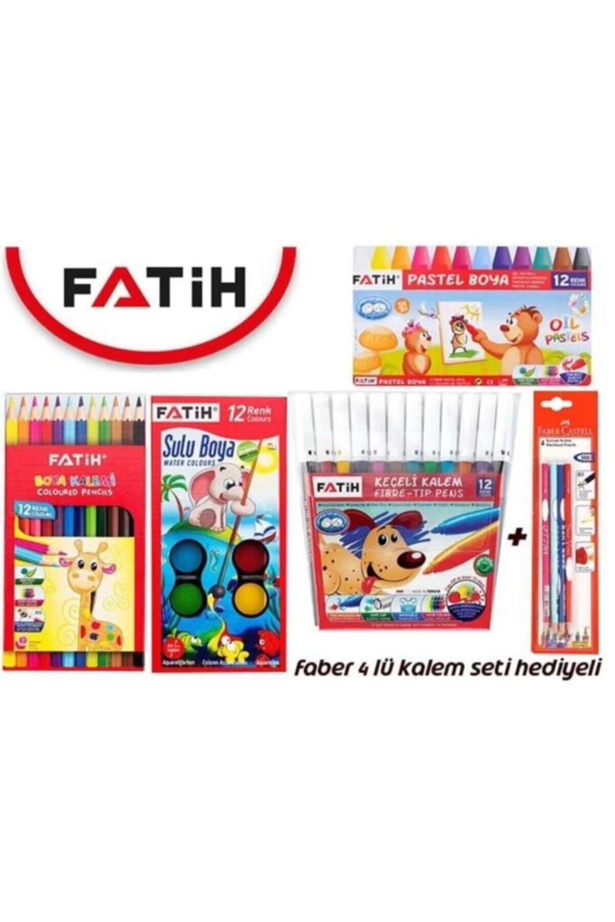 Öğrenci 4'lü Boyama Seti (KALEM SETİ HEDİYELİ) B.s