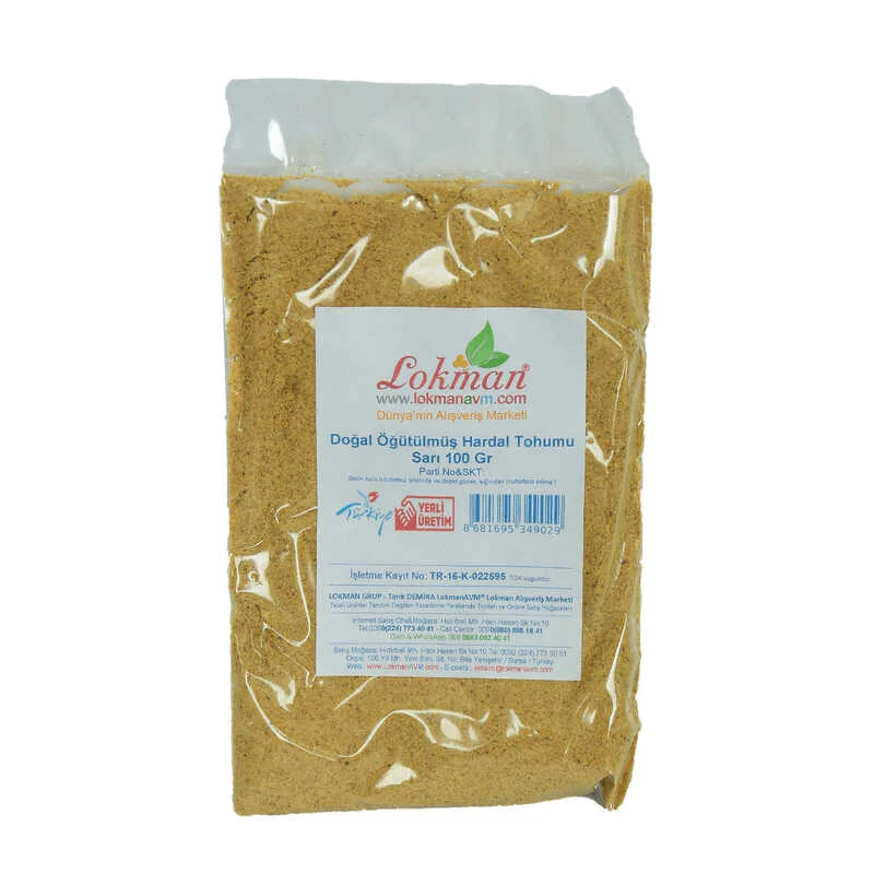 Öğütülmüş Hardal Tohumu - Doğal Sarı Hardal 100 Gr