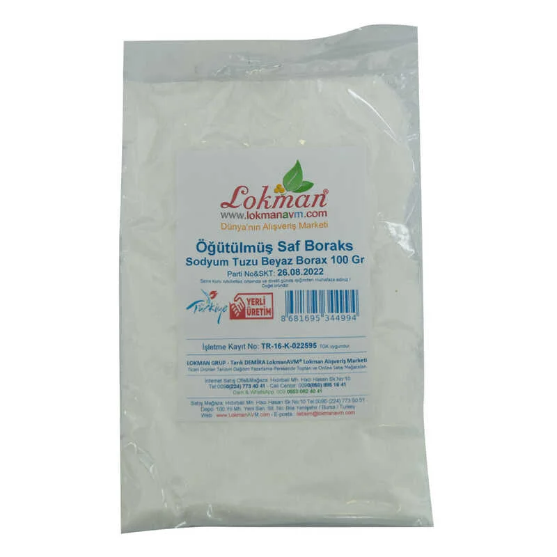 Öğütülmüş Saf Boraks Sodyum Tuzu Beyaz Borax 100 Gr – Doğal Temizlik ve Koruma