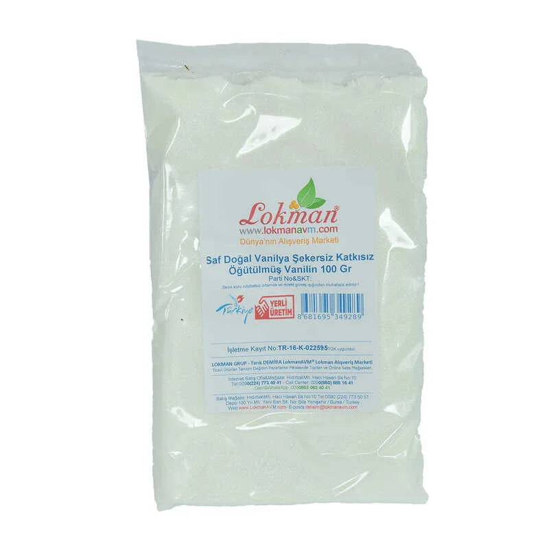Öğütülmüş Saf Vanilin 100 Gr — Katkısız Doğal Vanilya Tozu