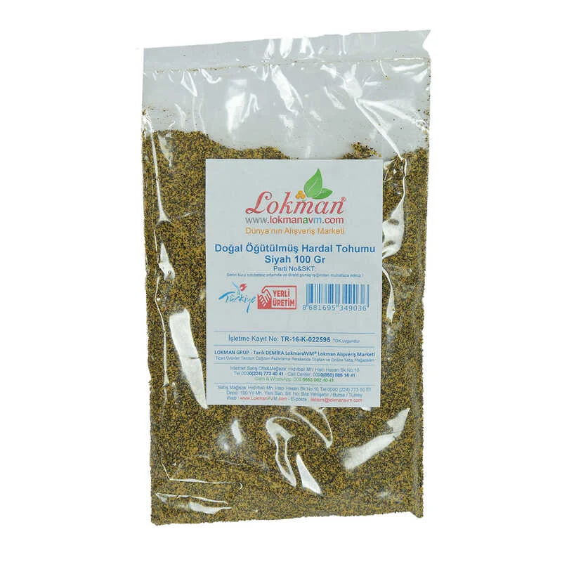 Öğütülmüş Siyah Hardal Tohumu 100 Gr - %100 Doğal Baharat