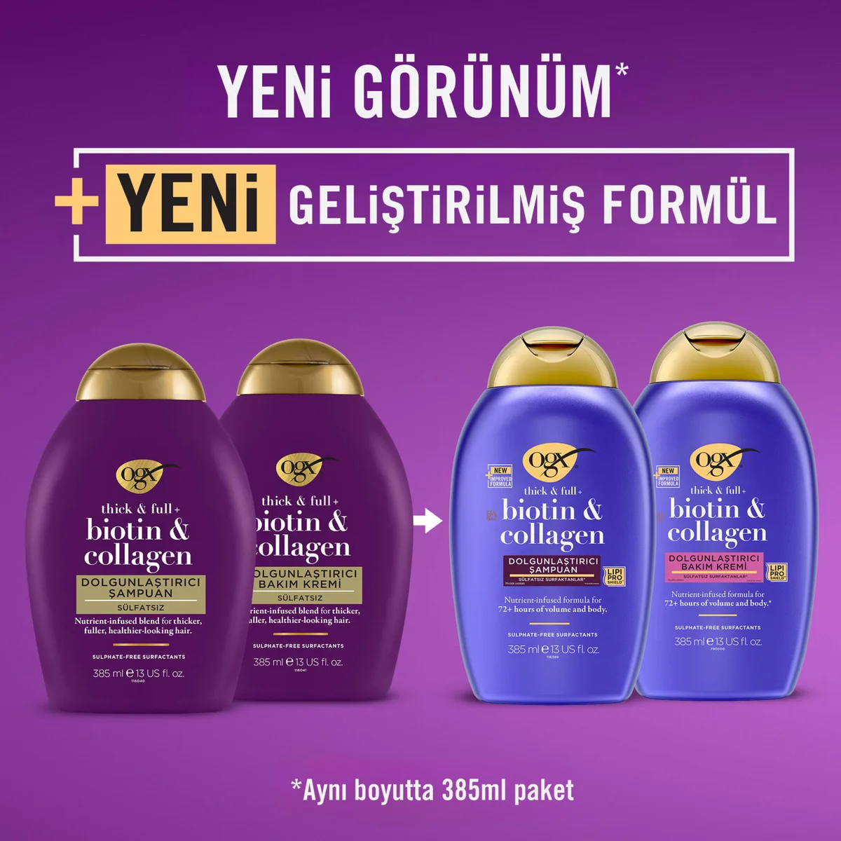 OGX Biotin & Kolajen Dolgunlaştırıcı Sülfatsız Şampuan 385 ml