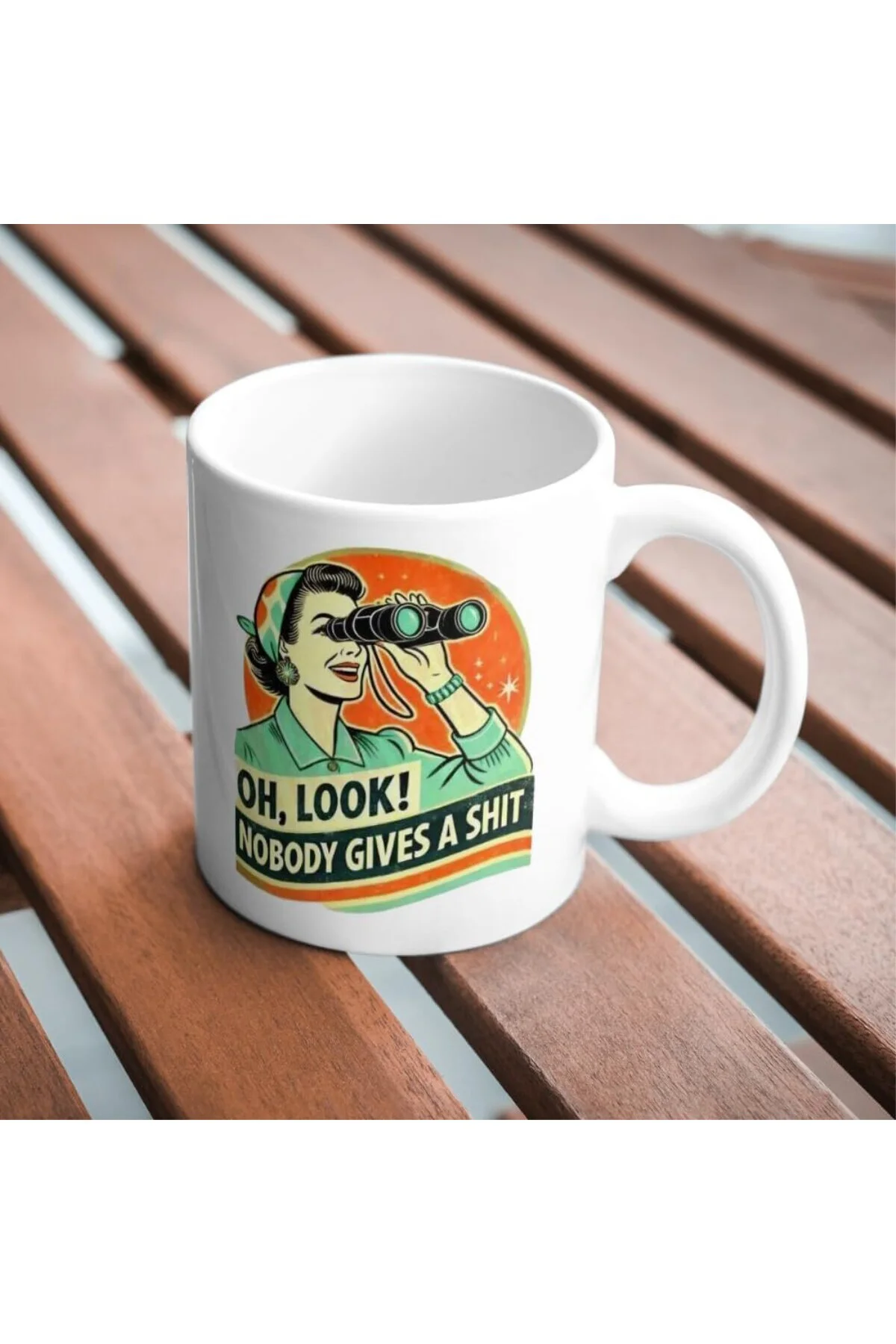 Oh Look Nobody Gives A ... Komik Yazılı Kupa Bardak Hediyelik Çay Kahve Kupası Coffee Mug