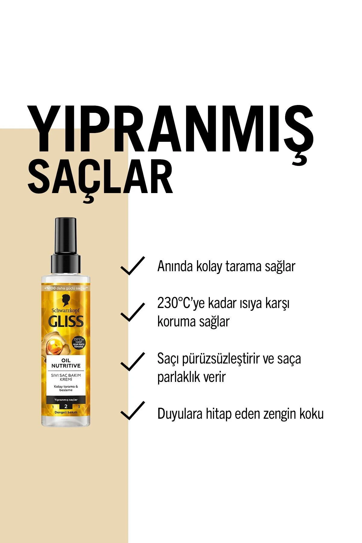 Oil Nutritive Şampuan 400ml + Saç Kremi 360ml + Sıvı Saç Kremi 200 ml