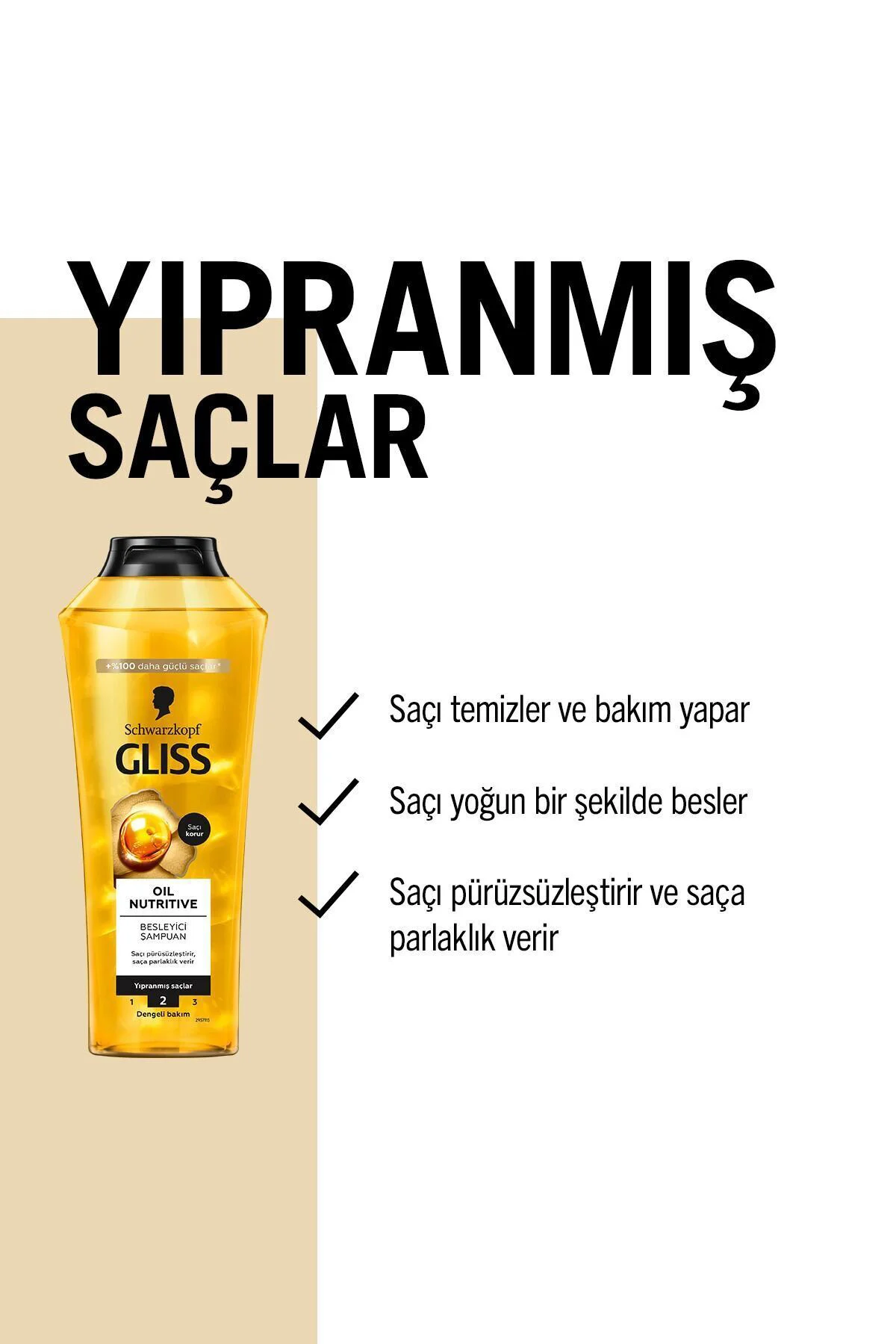 Oil Nutritive Şampuan 400ml + Saç Kremi 360ml + Sıvı Saç Kremi 200 ml