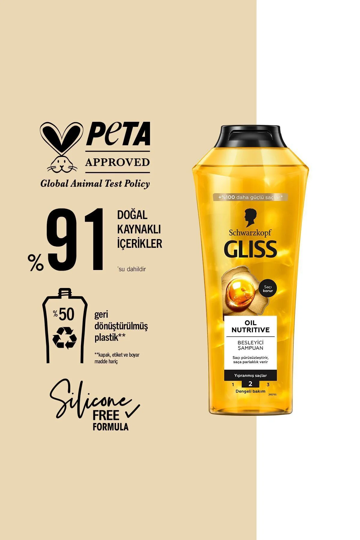 Oil Nutritive Şampuan 400ml + Saç Kremi 360ml + Sıvı Saç Kremi 200 ml