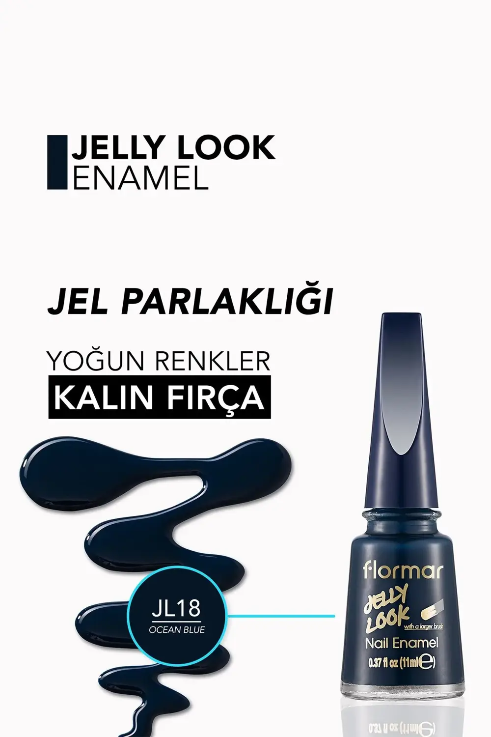 Oje - Jelly Look Nail Enamel Jl18 Ocean Blue 8690604282128