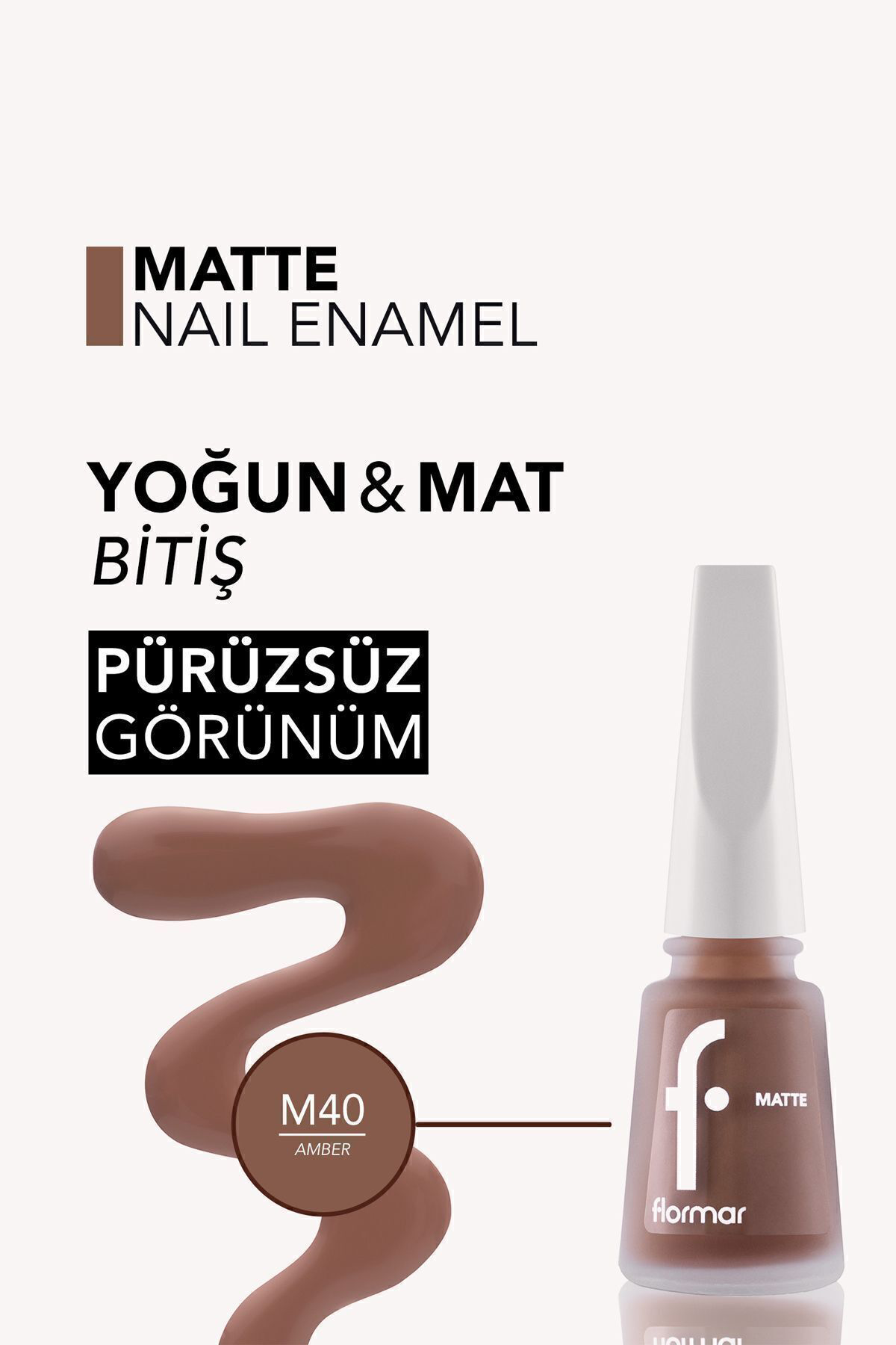 Flormar Oje - Matte Nail Enamel M40 Amber 34000004-M40