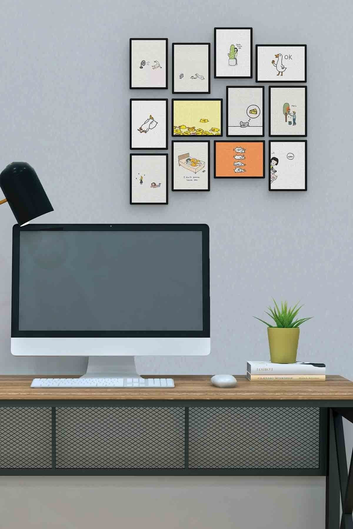 Ok 12 Parça Mdf (ahşap) Tablo Ofis Boyu 