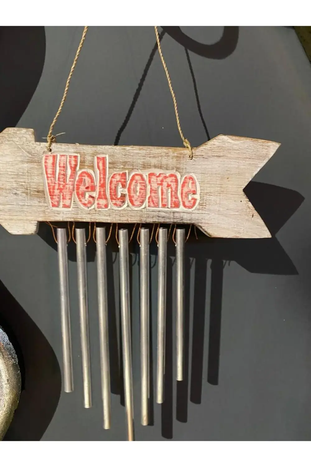 Ok Modelli Welcome Metal Çan Rüzgar Gülü