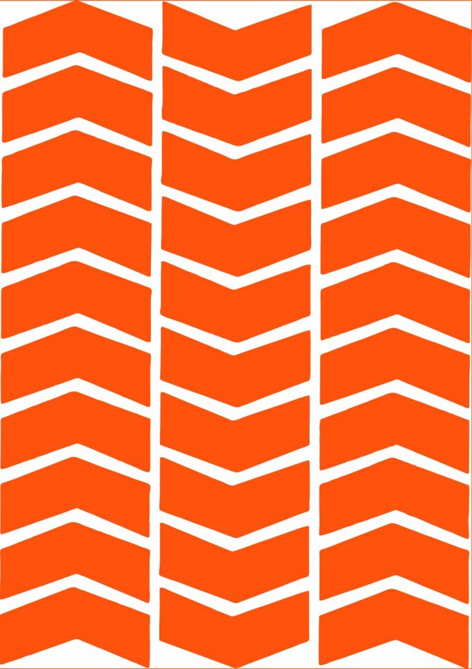 Çınar Extreme Ok Şeklinde Floresan Turuncu Sticker  