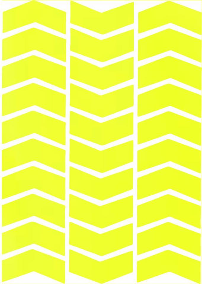 Çınar Extreme Ok Şeklinde Floresan Sarı Sticker  