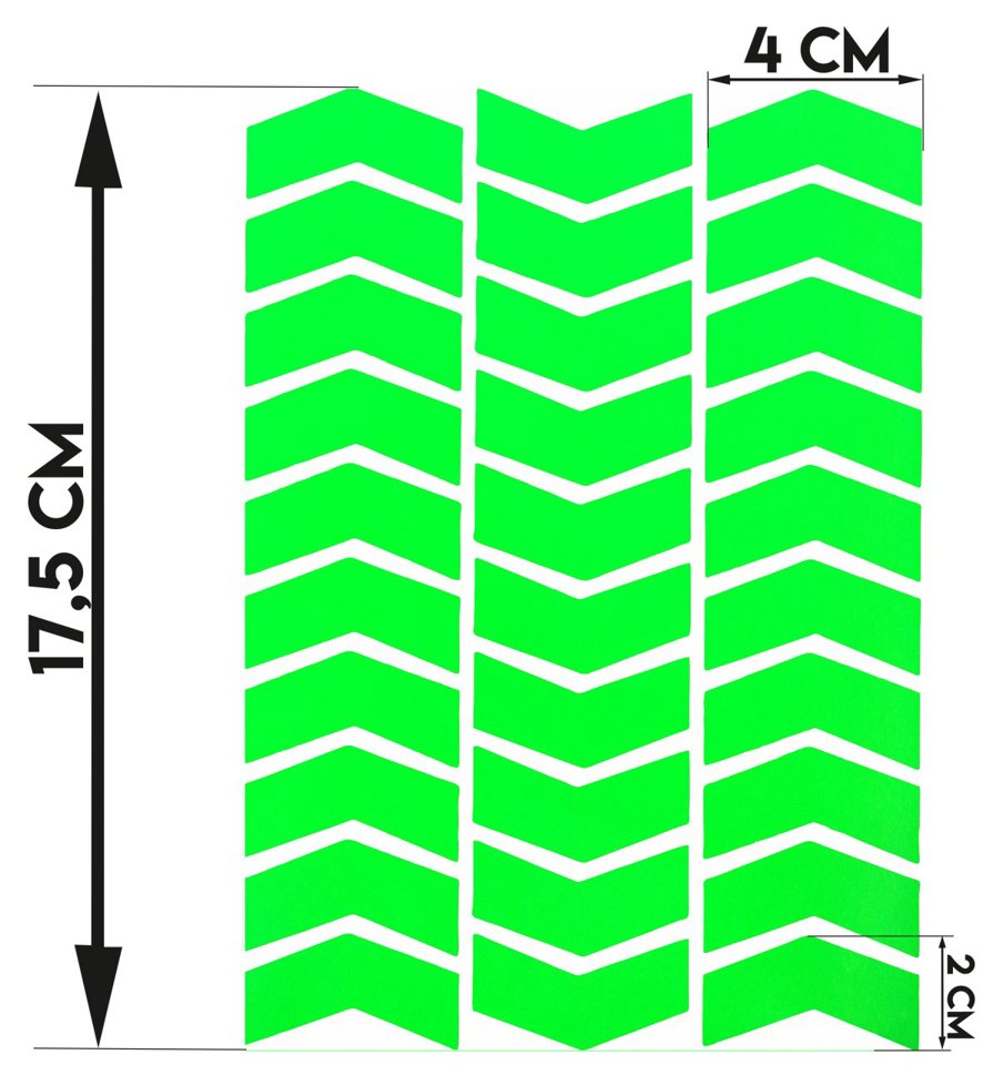 Çınar Extreme Ok Şeklinde Floresan Yeşil Sticker  