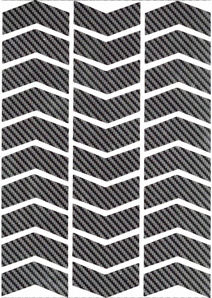 Çınar Extreme Ok Şeklinde Gerçek Karbon Fiber Dokulu Sticker  