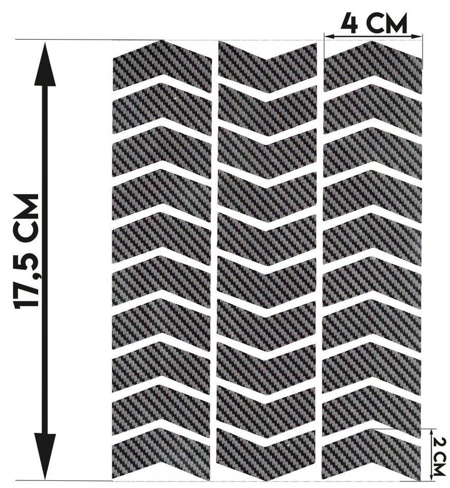 Çınar Extreme Ok Şeklinde Gerçek Karbon Fiber Dokulu Sticker  